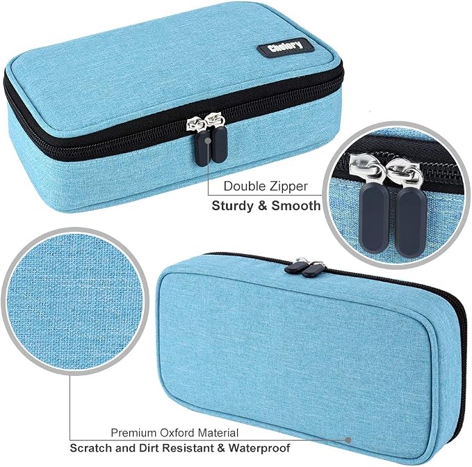 Chelory Big Capacity Pencil Case Large Pencil Bag Pouch Pen Case Pencil Marker Holder Stationery Storage Makeup Bag for Office Supplies Adults