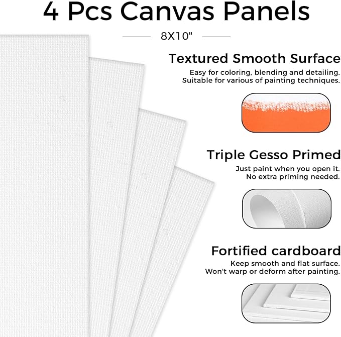 Acrylic Art Set, 41 PCS Painting Kit, Acrylic Paint Set for Kids, Painting Supplies with 24 Acrylic Paints, 1 Wooden Easel , 4 Canvas Panels, 8 Paint Brushes, Drawing Pad, Art Supplies for Kids Adults
