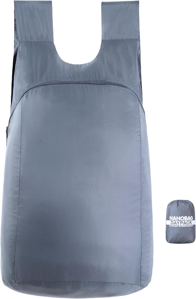 Nanobag Daypack 16L Ultralight Packable Foldable Travel Backpack for Hiking | 1.15 oz Portable Collapsible Pocket-Size with YKK Zipper and Wide Comfortable Shoulder Straps for Everyday Use and Sports