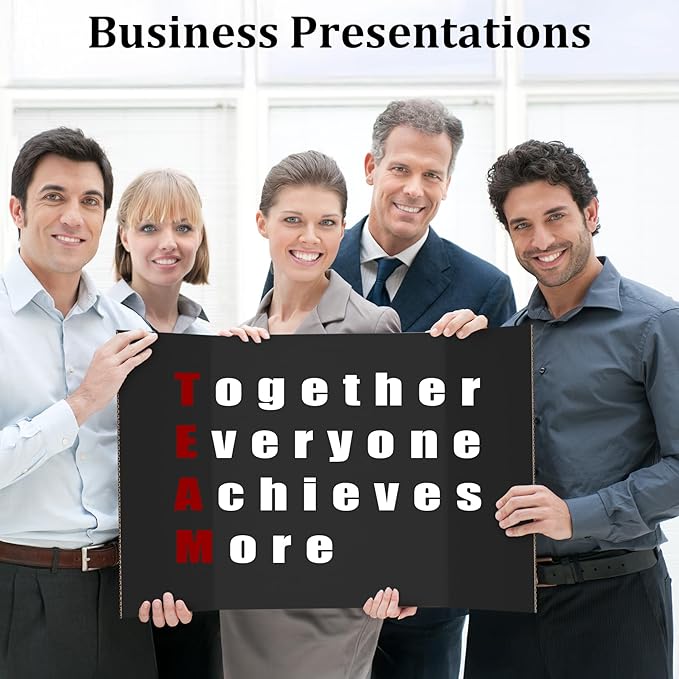 Ndsox 4 Pack 26" x 16" Black Trifold Poster Board Small Size Corrugated Cardboard Science Fair Display Boards for School Projects, Business Presentations, Event Displays, and Art Exhibitions