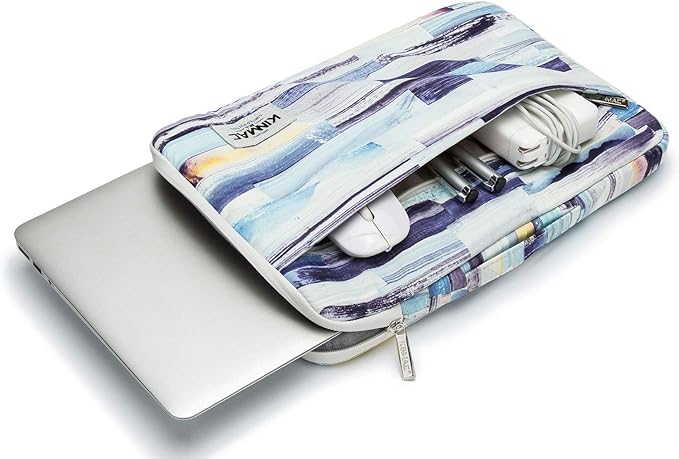 Kinmac 360° Heavy Duty Protective Laptop Computer Sleeve case Bag Cover with Handle for MacBook Pro 14 inch,14 inch-14.4 inch HP Lenovo Dell ASUS Acer Laptop (Color Stripe)