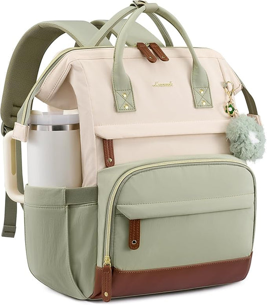 LOVEVOOK Laptop Backpack for Women, 15.6 Inch Work Business Backpacks Purse With Large Capacity, Waterproof Nurse Bag College Bookbag for School, Waterproof Casual Daypack for Travel