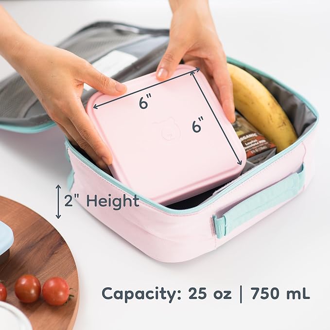 Good Bare Stainless Steel Sandwich Container for Kids & Adults, Plastic-Free Lunch Box with Silicone Lid, Leakproof Metal Snack Box, Dishwasher Safe, BPA-Free Food Storage Container, Sky Blue