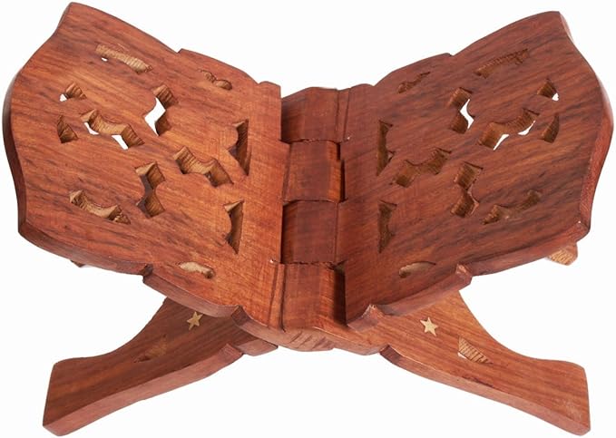 Artisans Of India Beautifully Hand Carved Quaran Holy Bible Display Holder/Book Stand