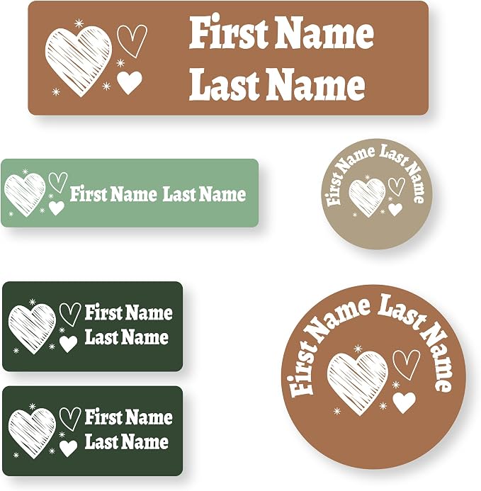 Personalized Daycare Name Labels for Kids (71 Labels) - Custom Durable Waterproof Name Stickers for Clothing Tags, Water Bottles, Lunch Boxes, and School Supplies - Dishwasher, Washer