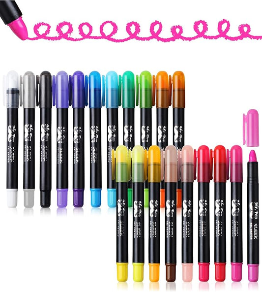 Mr. Pen- Gel Crayons, 20 Pack, Twistable, Non-Toxic, Coloring Crayons for Kids & Adults, Smooth Drawing Sticks for Art, Blending, Crafts & Creative Projects