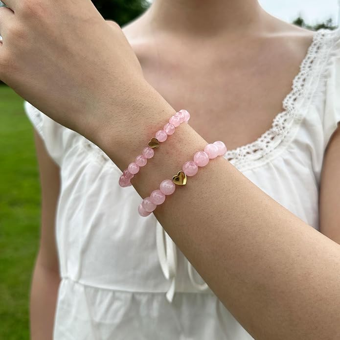 HTH Back to School Bracelets Matching Heart Mommy and Me Wish Strings Bracelet Set First Day of School Gifts