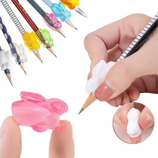 14 Pcs Pencil Grippers, Rabbit Pencil Holders for Handwriting Posture Correction Writing Tool Ideal for Kids Toddlers Adults's Pen Holding Posture Training (Set-14pcs)