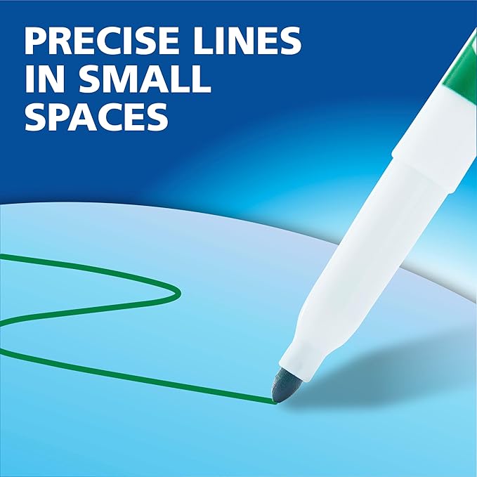 EXPO Dry Erase Markers, Low Odor Ink, Assorted Colors, Fine Tip,Back to School, Teacher, Classroom, Office Supplies (Pack of 96)