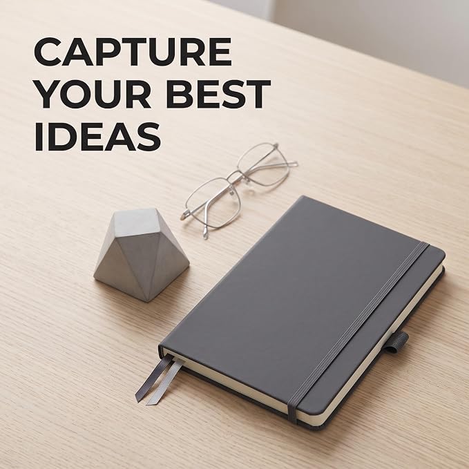AHGXG Lined Journal Notebook, 160 Numbered Pages, A5 Size (5.7'' x 8.3'')
