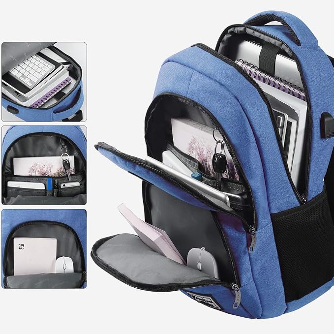 YAMTION Men's and Women's Computer Backpack with USB Charging for Travel Campus Business 35L