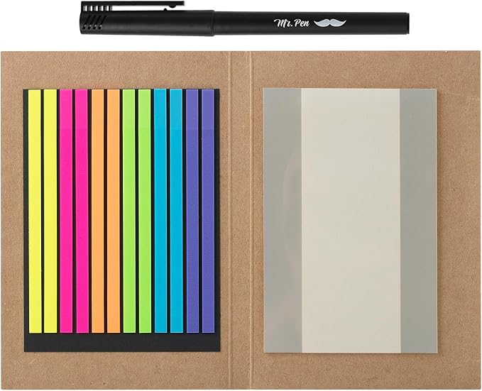 Mr. Pen Transparent Bible Highlighter Tape and Note Set, 331 Pcs - Highlighter Strips, Index Tabs, Sticky Notes