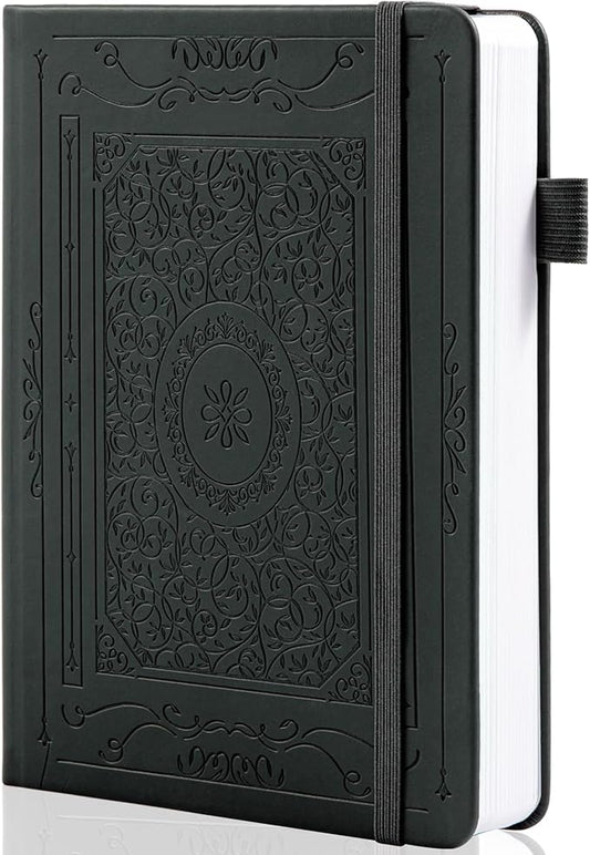 TIEFOSSI Dotted Journal Notebook, 160gsm 190 Numbered Thick Paper, A5 Hardcover Dotted Grid Diary for Women Men Work Writing, Journaling, Drawing, 5.8 x 8.3 in