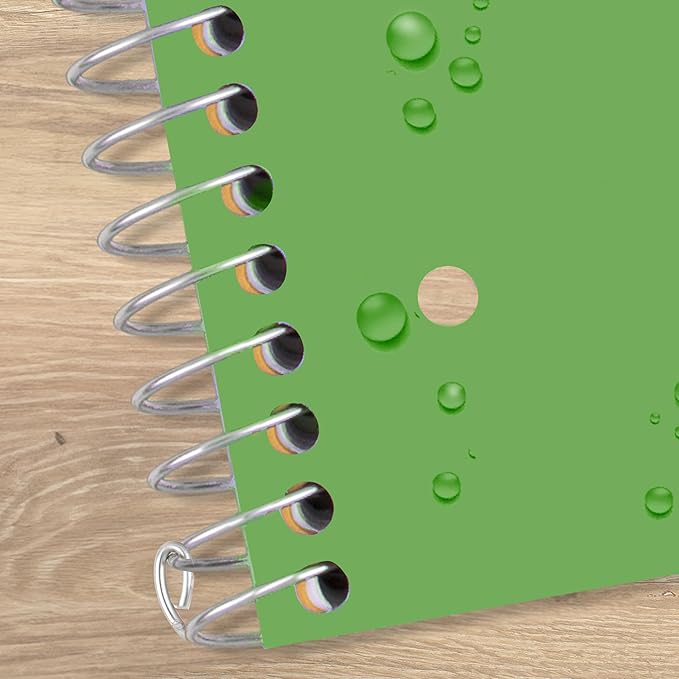 Five Star Spiral Notebook + Study App, 1 Subject, Wide Ruled Paper, 8" x 10.5", 100 Sheets, Green (Color May Vary) (930010CE1)