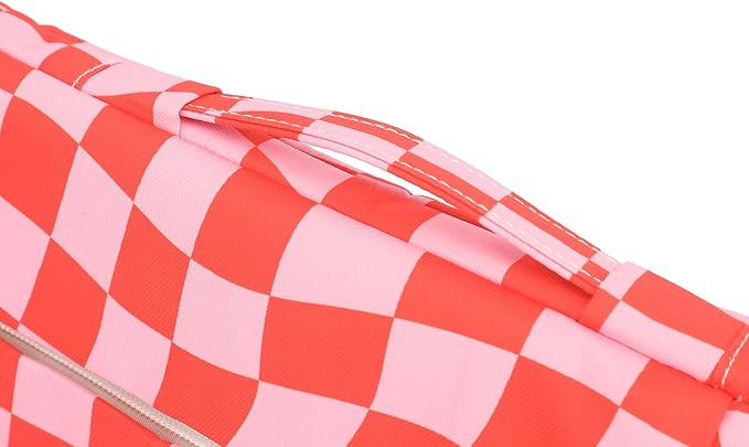 360° Protective Laptop Sleeve Case Bag with 3 Pockets,Handle and Luggage Strap for MacBook Air 13 inch,13.3 inch HP Dell Lenovo Notebook (Grid)