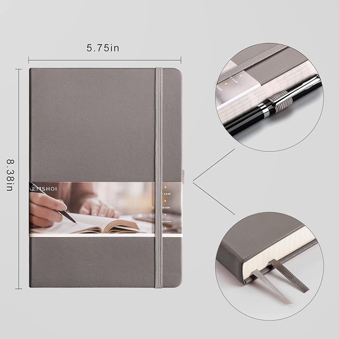 EMSHOI Graph Grid Journal Notebook, 256 Pages, A5 Size 5.7'' x 8.3''