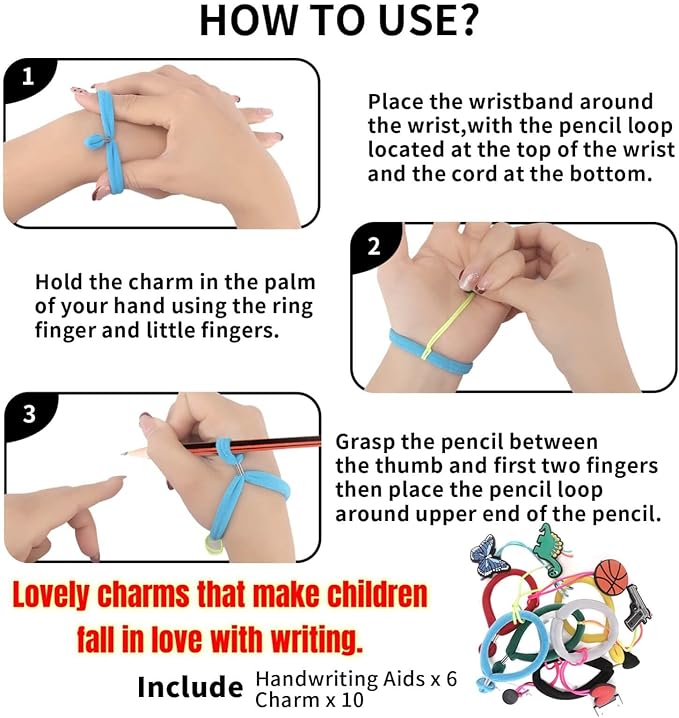Pencil Grips for Kids Handwriting – 6PCS Ergonomic Pencil Grip Trainer for Toddlers 3-5 – Preschool Writing Aid for Left & Right Hand – Tripod Grip Corrector for Early Learning Tools