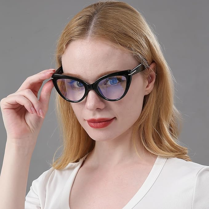 DXYXYO 3 Pack Retro Reading Glasses 1.25 for Women Oversized Cat Eye Blue Light Blocking Readers Magnification Vintange Fashion Cute Computer Eyeglasses