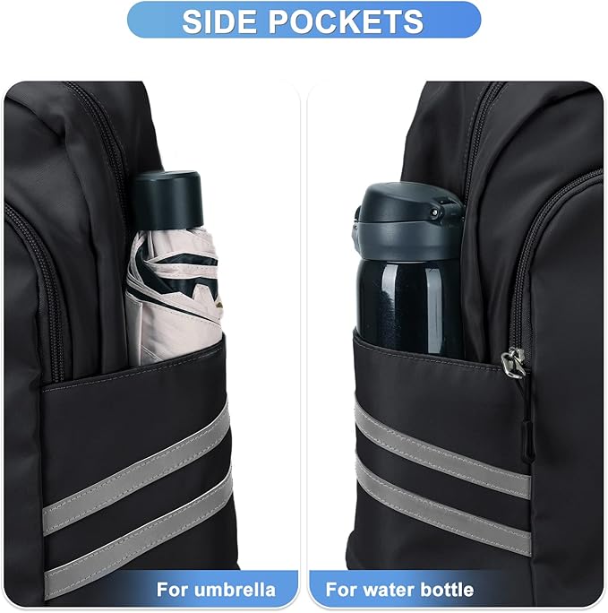 coofay Gym Backpack For Women Waterproof Backpack With Shoe Compartment Lightweight Travel Backpacks Black Sports Backpacks Large Gym Bag