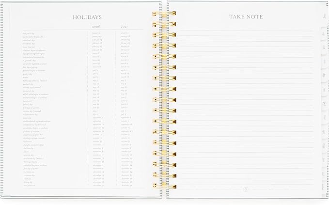Sugar Paper Academic Planner 2026 2027, Monthly Planner for School, College and Teacher Planning, Hardcover Calendar Book with Notes Pages, Bookmarks and Elastic Band Closure