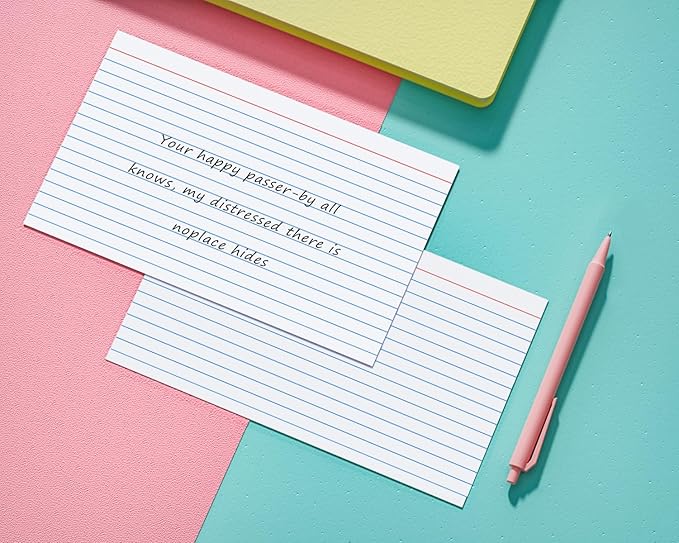 120 Count Index Cards 5x8 Inch, YIZUUN Large Index Cards Ruled, Flash Cards for Studying, Large Note Cards 5x8 for Studying, Recipes, Memo Cards, Office Supply, DIY, Presentation