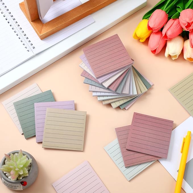 Yinder 24 Pcs Inspirational Sticky Notes Cute Motivational Sticky Notes Pad End of Year Employee Appreciation Gifts Bulk for Teacher Nurse Coworkers Office Supplies 3 x 3'' (No Words,Boho)