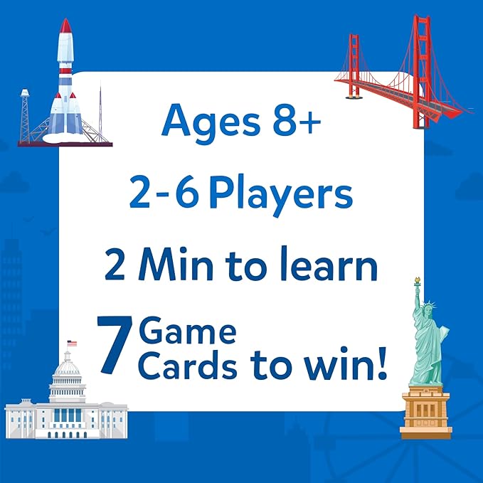 Skillmatics Guess in 10 American Cities, Perfect for Boys, Girls, Kids, and Families Who Love Card Games, Educational Toys & Games, Gifts for Ages 8, 9, 10 and Up
