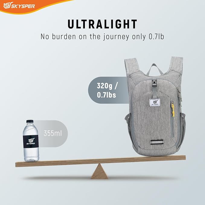 SKYSPER 10L Hiking Backpack Small Foldable Daypack Packable Lightweight Hiking Daypack Travel Day Pack for Women Men