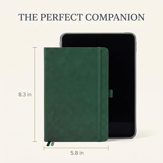 AHGXG Lined Journal Notebook, 160 Numbered Pages, A5 Size (5.7'' x 8.3'')