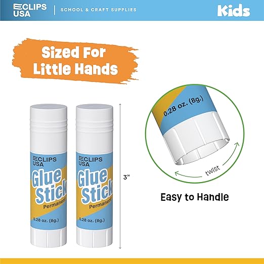 Glue Sticks Bulk (500 Pack), Washable Glue Sticks for Kids, Craft Glue for School Supplies, .28 oz, 8 Grams (500 Pack)