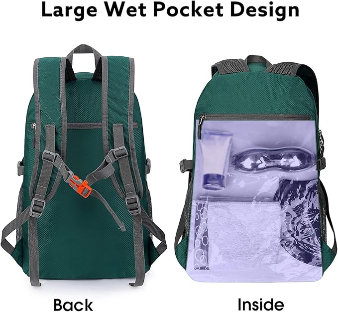 G4Free Lightweight Packable Hiking Backpack, Waterproof Travel Daypack