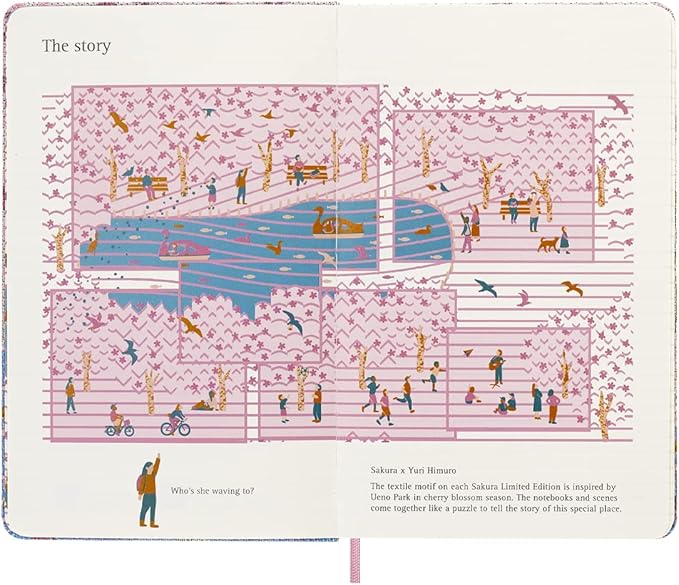 Moleskine Limited Edition Sakura Notebook, Hard Cover, Large (5" x 8.25"), Ruled/Lined, Premium Collector's Box