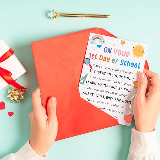 First Day of School Gifts Back to School Supplies for Kindergarten Students Stuff for Teen Girls Boys Kids Back to School Gifts for Daughter Son 1st Day of School Card Dorm Room Essentials Teacher