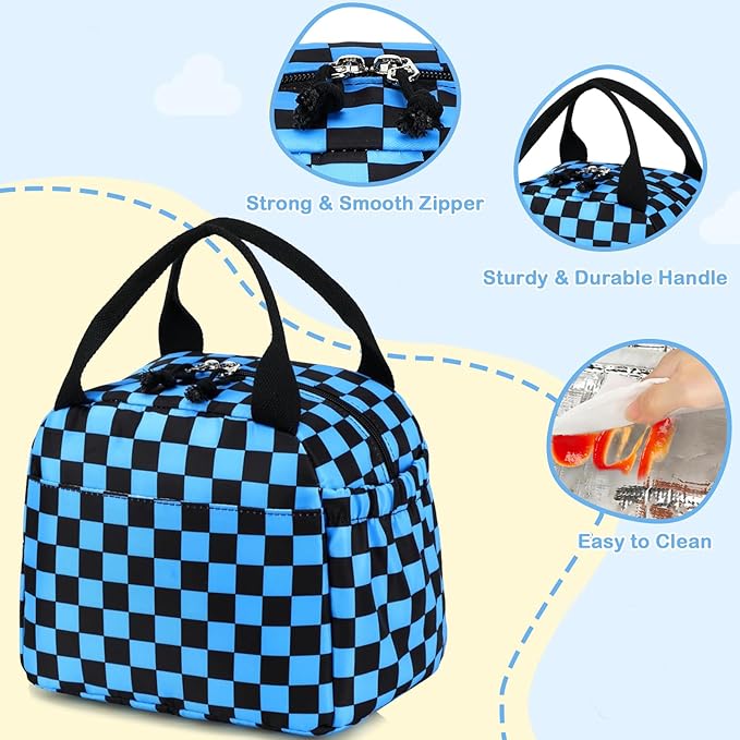CAMTOP Boys Lunch Box Kids Insulated Lunch Bag Kids Cute Lunchbox for Boys Loncheras Para Niños