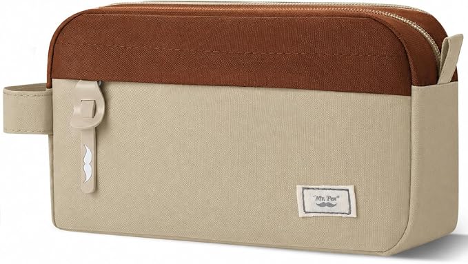 Mr. Pen- High Capacity Pencil Case, Large Pencil Pouch with 3 Compartments and 2 Pockets, Large Pencil Bag with Smooth Zipper, Cute Pencil Case Pouch Organizer, School Supplies for Teens