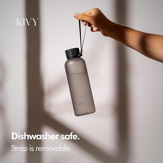 KIVY Slim Water Bottle 22oz [Lightweight & Shatterproof] - Reusable Tritan Water Bottle - Leak Proof Bottle for Women & Men - Water bottle no straw - Dishwasher Safe - BPA Free