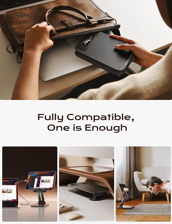 LISEN Tablet Stand, for iPad Stand Tablet Holder for Desk, Desk Accessories for Men Dorm Essentials Portable Monitor Stand for Apple iPad mini Accessories Switch Kindle