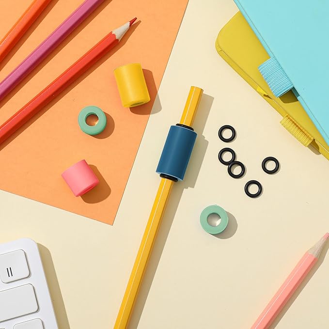 20 Pcs Pencil Weights Handwriting Aid 0.7/0.5/0.35/0.2 oz Adjustable Weights for Kid, or Special Need Improve Penmanship for Autism, Quivers, or Fine Motor Skill Disability (Fresh Color)