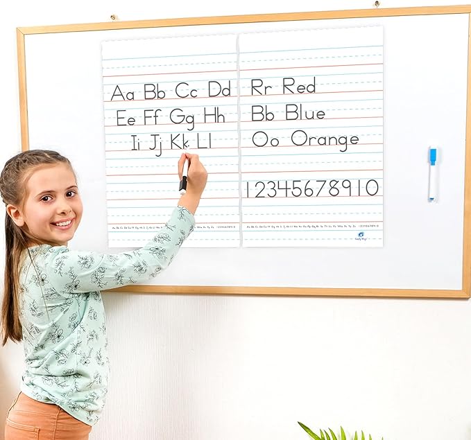 Extra Large Magnetic Handwriting Paper - 23'x18', Jumbo Magnetic Notebook Paper for Whiteboard, Giant Magnet Lined Papers for Classroom, Giant Lined Dry Erase Chart - Simply Magic