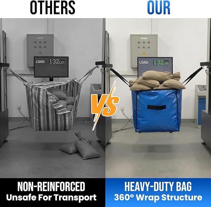 TAILI Extra Large Moving Bags, 8 Pack Blue Heavy Duty Totes For Storage with Visible Window, Wrap Around Handles, Storage Bags for Space Saving, Alternative to Moving Boxes