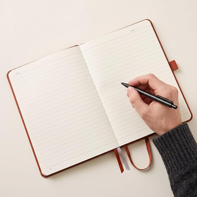 AHGXG Lined Journal Notebook, 160 Numbered Pages, A5 Size (5.7'' x 8.3'')