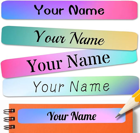 120 PCS Personalized Labels for Kids，Custom Name Tag Stickers Labels Waterproof for School Supplies,Water Bottle,Lunch Box,Toys(2.3 x 0.4 in)