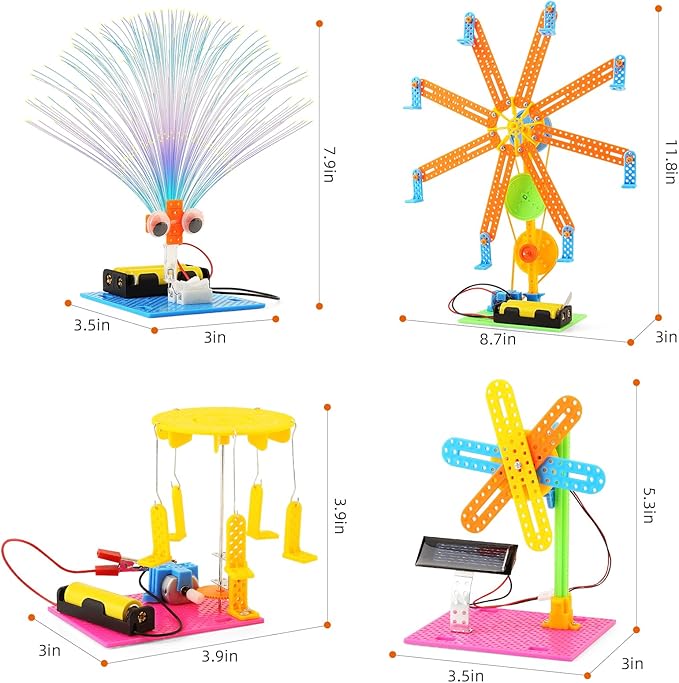 BeAndge STEM Kits, Kids Arts and Crafts for Girls 8-12 8-10, stem Toys for Ages 8-13, Engineering Science Kits for Kids, STEAM Gifts for 6 7 8 9 10 12 Year Old Girls, Electronic Building Boys 6-8