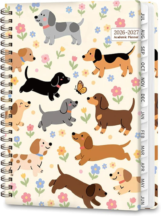 Planner 2026-2027, Weekly and Monthly Academic Year Calendar Planner, July 2026 - June 2027, Daily Agenda Book for Office School Supplies, A5(6.3'' x 8.5'')