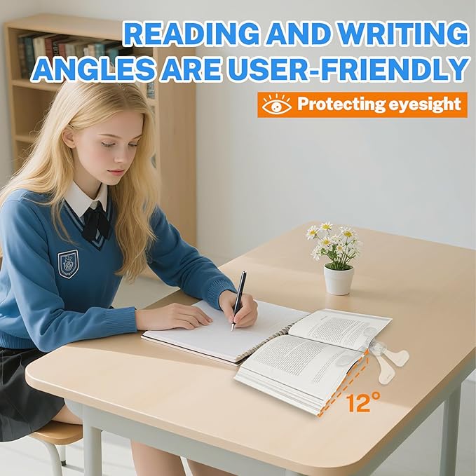 3-Pack Crystal-Clear Book Page Holder Clips - 12° Hands-Free Reading Stand & Page Keeper, High Clarity PC Book Clips for Secure Grip (Transparent)