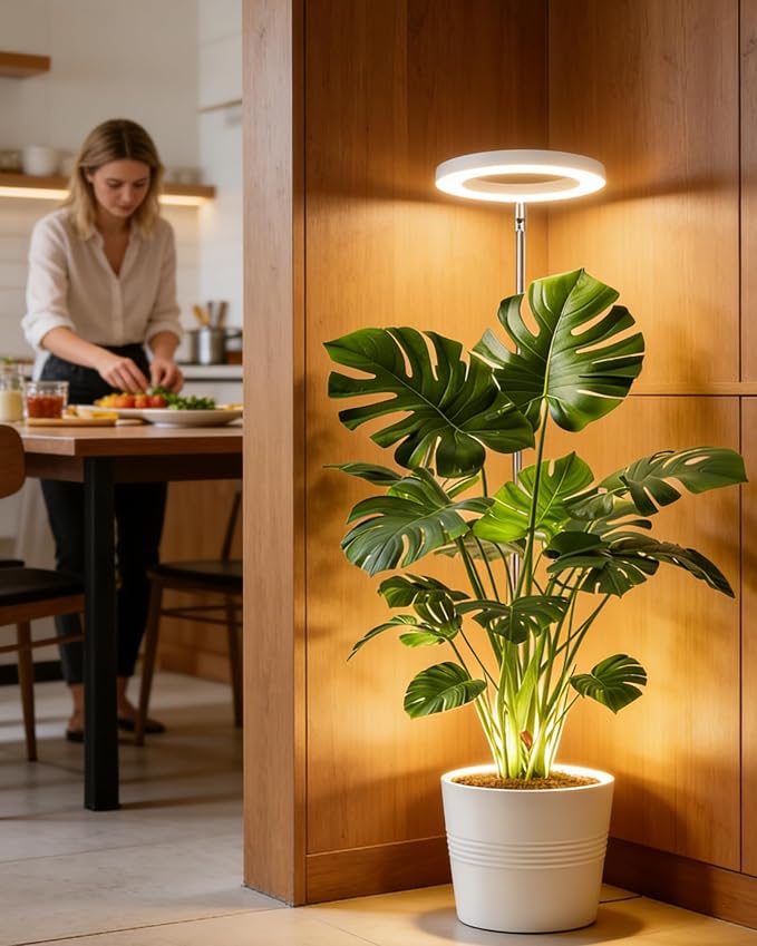Plant Grow Light,yadoker LED Growing Light Full Spectrum for Indoor Plants,Height Adjustable, Automatic Timer, 5V Low Safe Voltage,Idea for Large Plant Light, 2 Pack