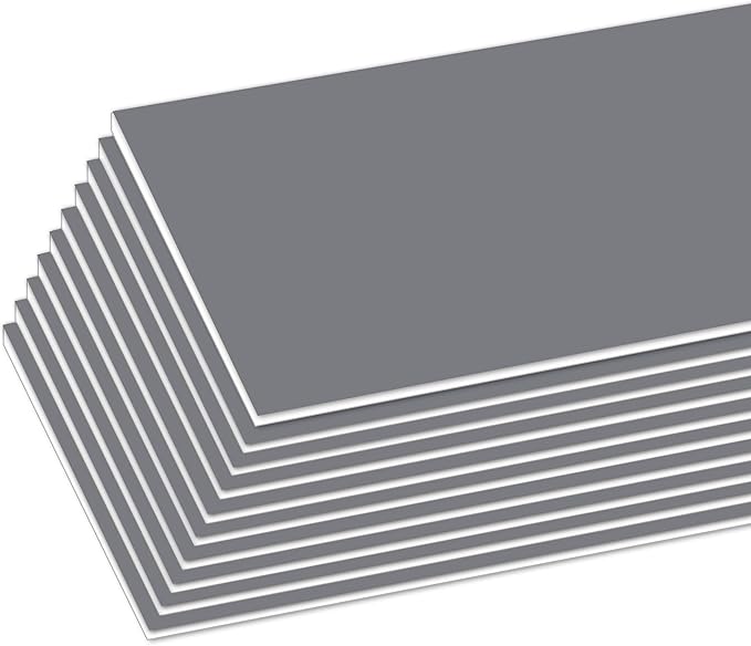 BAZIC Products Foam Board 20" X 30" Slate Gray, Colored Foam Boards 3/16 Inch Thickness, 4 Count, Presentation Signboards School Craft Project Framing Display