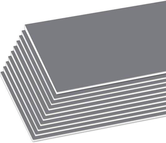 BAZIC Products Foam Board 20" X 30" Slate Gray, Colored Foam Boards 3/16 Inch Thickness, 4 Count, Presentation Signboards School Craft Project Framing Display