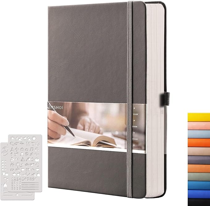 EMSHOI Dotted Journal Notebook, 256 Pages, A5 Size (5.7'' x 8.3'')