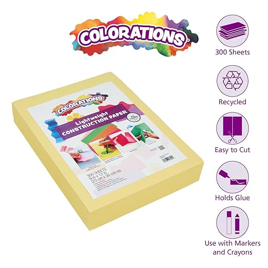 Colorations Lightweight Construction Paper - 300 Sheets
